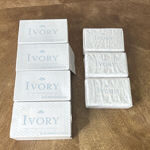 Ivory Gentle Bar Soap Lot 4 Boxes + 3 Wrapped Bars 3.17 oz White Rectangular